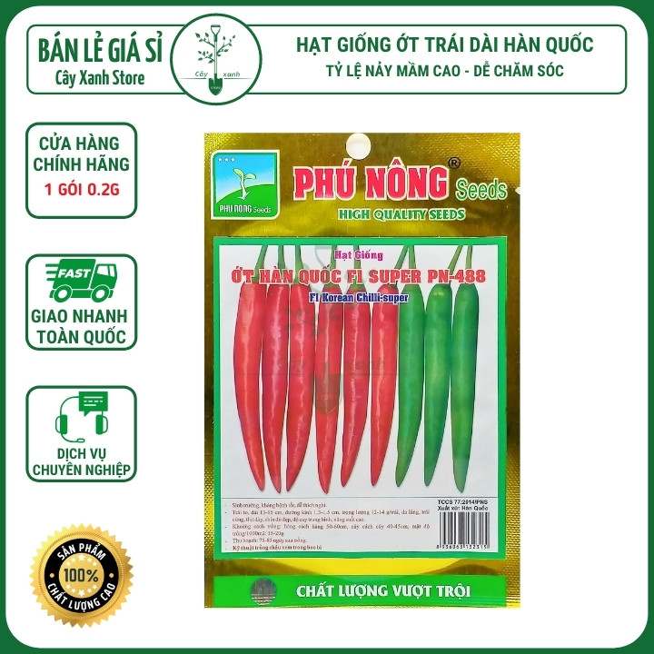 Hạt Giống Ớt Trái Dài Hàn Quốc | Cây Xanh Store Phân Phối Hạt Giống Rau Củ quả, Xơ Dừa Nén, Mùn Dừa Nén, Phân Bón Hữu Cơ Trồng Rau Sạch, Hoa Hồng, Hoa Mai, Cây Cảnh