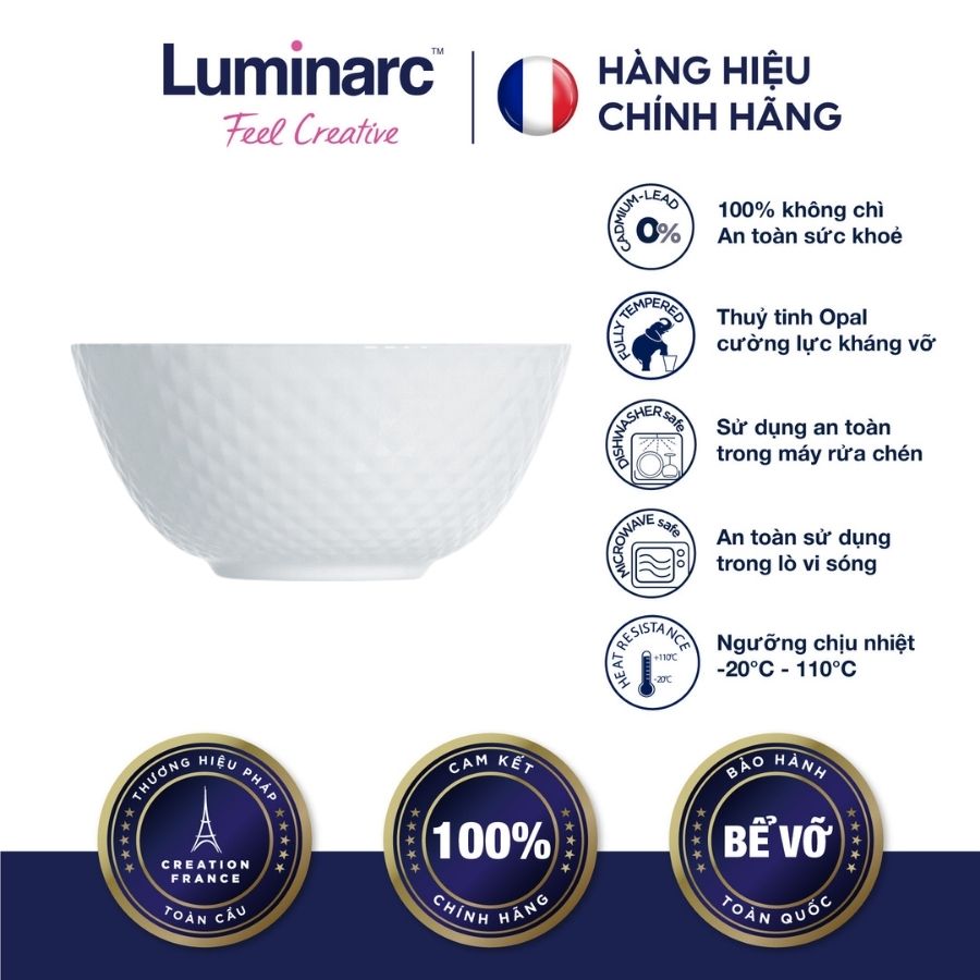 Bộ 6 Tô Thuỷ Tinh Luminarc Diwali Precious 18cm- LUDIQ1657