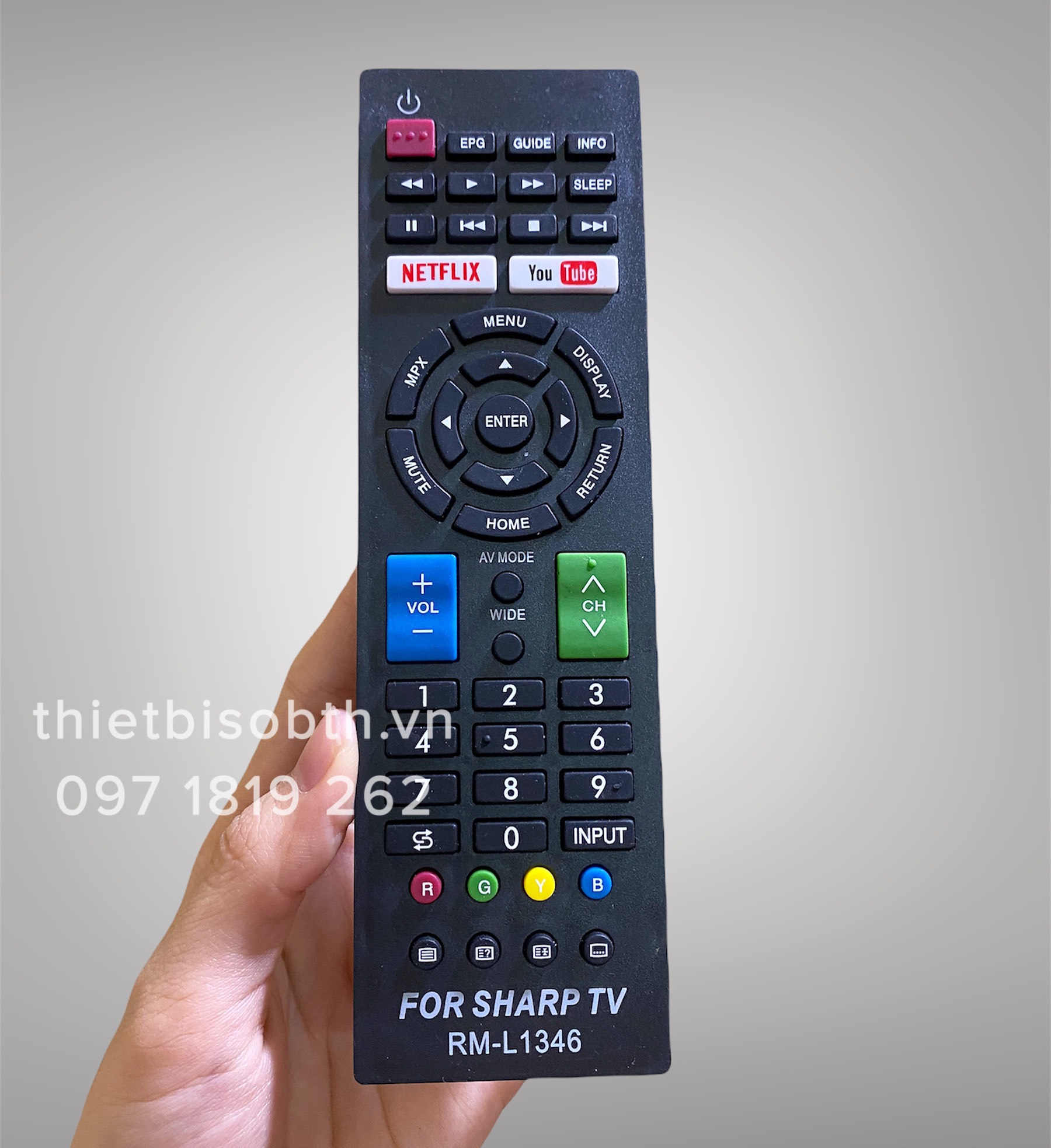 Điều Khiển Smart Tivi SHARP RM-L1346 - Remote Tivi Sharp Giá Rẻ