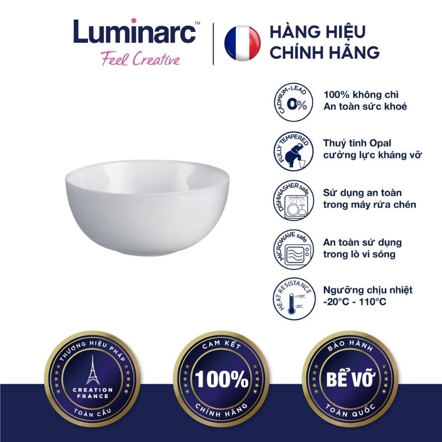 Bộ 6 chén thuỷ tinh luminarc diwali granit 12cm - ludip9204