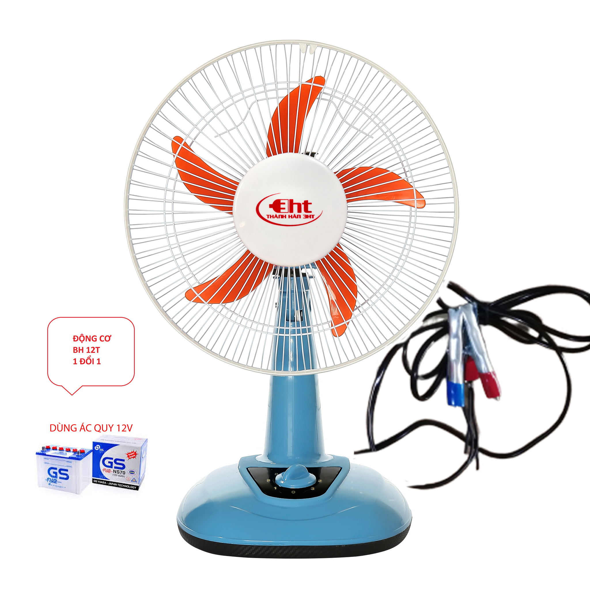 Quạt bàn 12v - không kèm bình