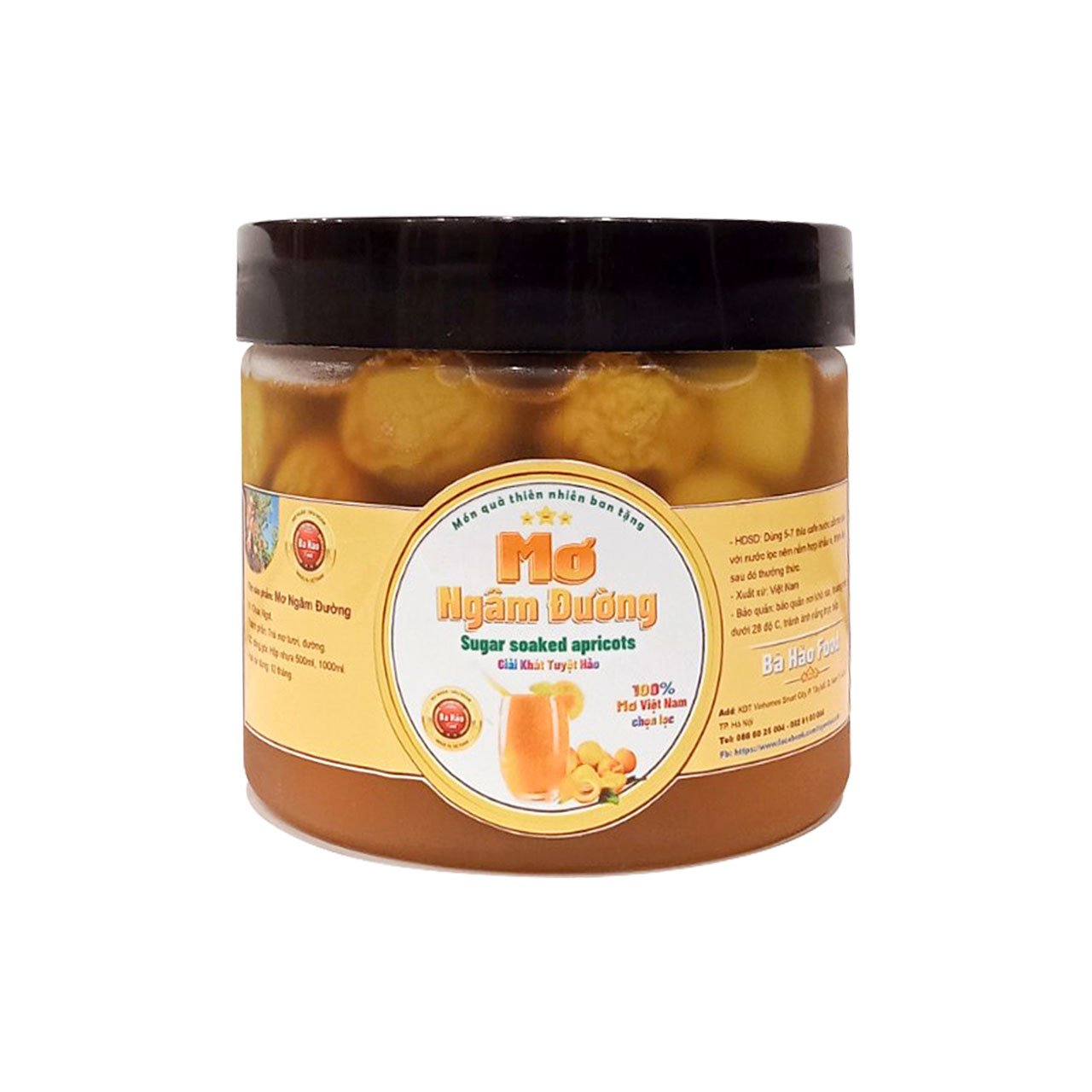 Mơ ngâm đường bà Hảo hộp 500ml