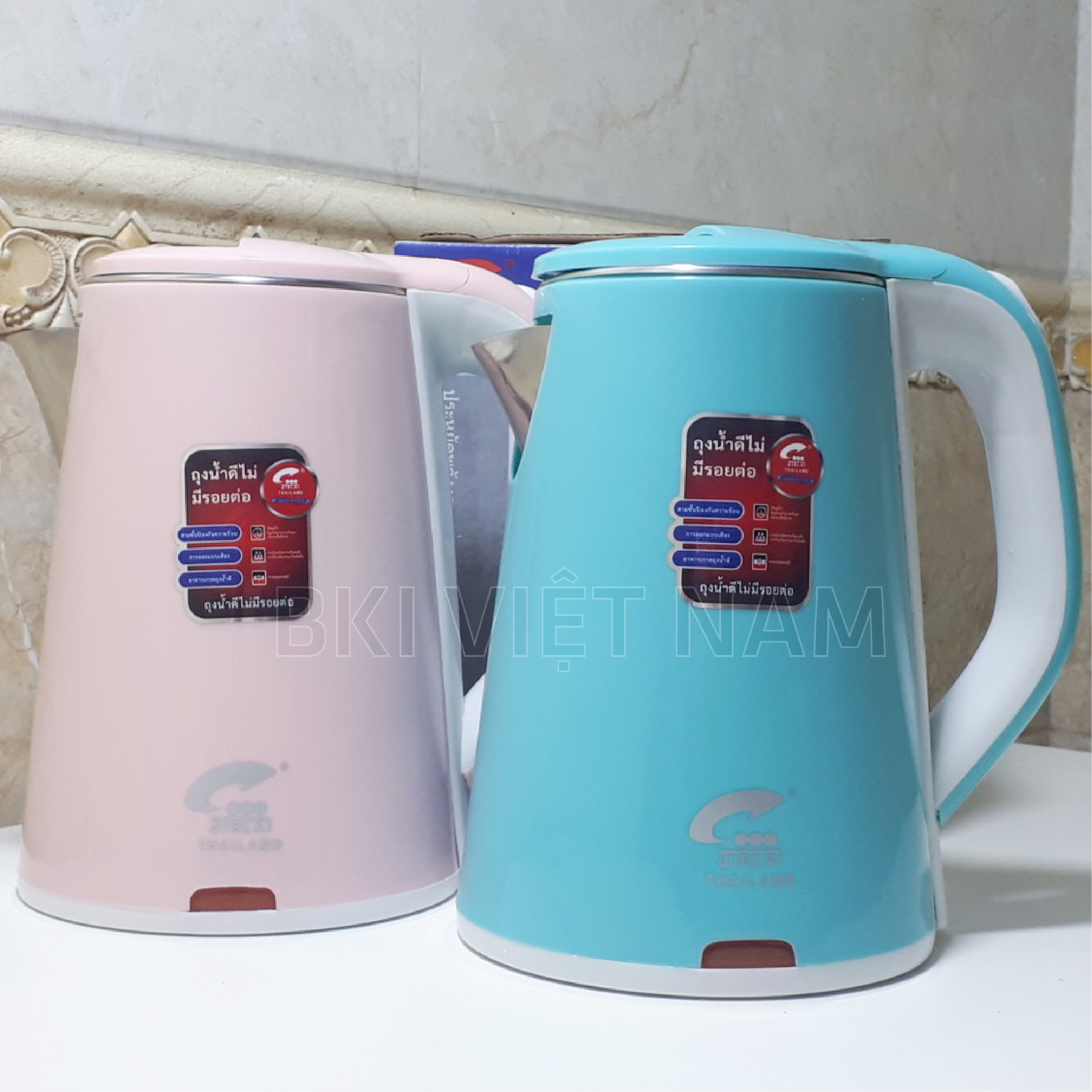 HÀNG CHẤT LƯỢNG CAO : ẤM ĐUN NƯỚC SIÊU TỐC THÁI LAN DUNG TÍCH 2.5L ĐƯỢC LÀM BẰNG INOX CAO CẤP VỚI LỚP CÁCH NHIỆT TỐT - BÌNH ĐUN NƯỚC CỰC NHANH 2 LỚP TIẾT KIỆM ĐIỆN