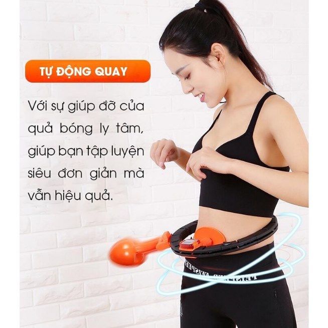 Vòng lắc eo, tập cơ bụng thông minh Hula, có đồng hồ đếm, hiển thị thông minh, tiện lợi,
