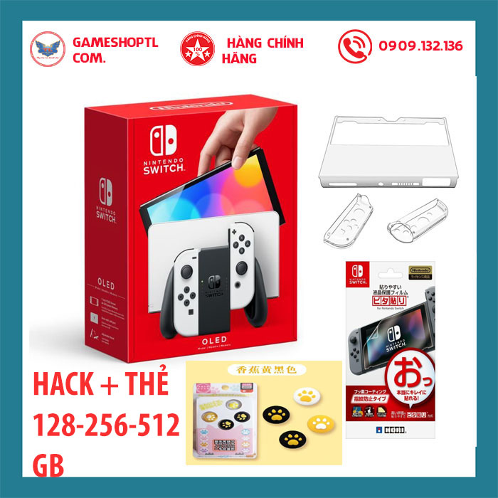 [TRẢ GÓP 0%] Máy Game Nintendo Switch H.A.C.K Kèm Thẻ Nhớ