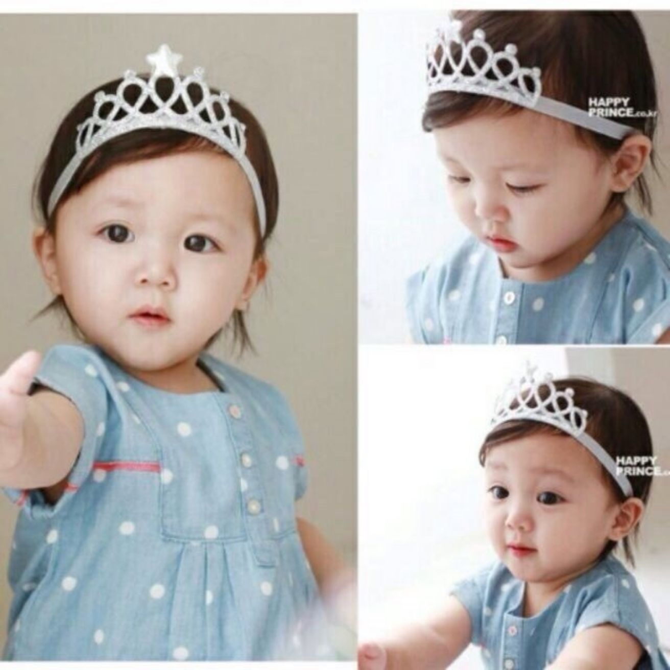 Vương niệm băng đô cho bé MÀU BẠC VÀ VÀNG