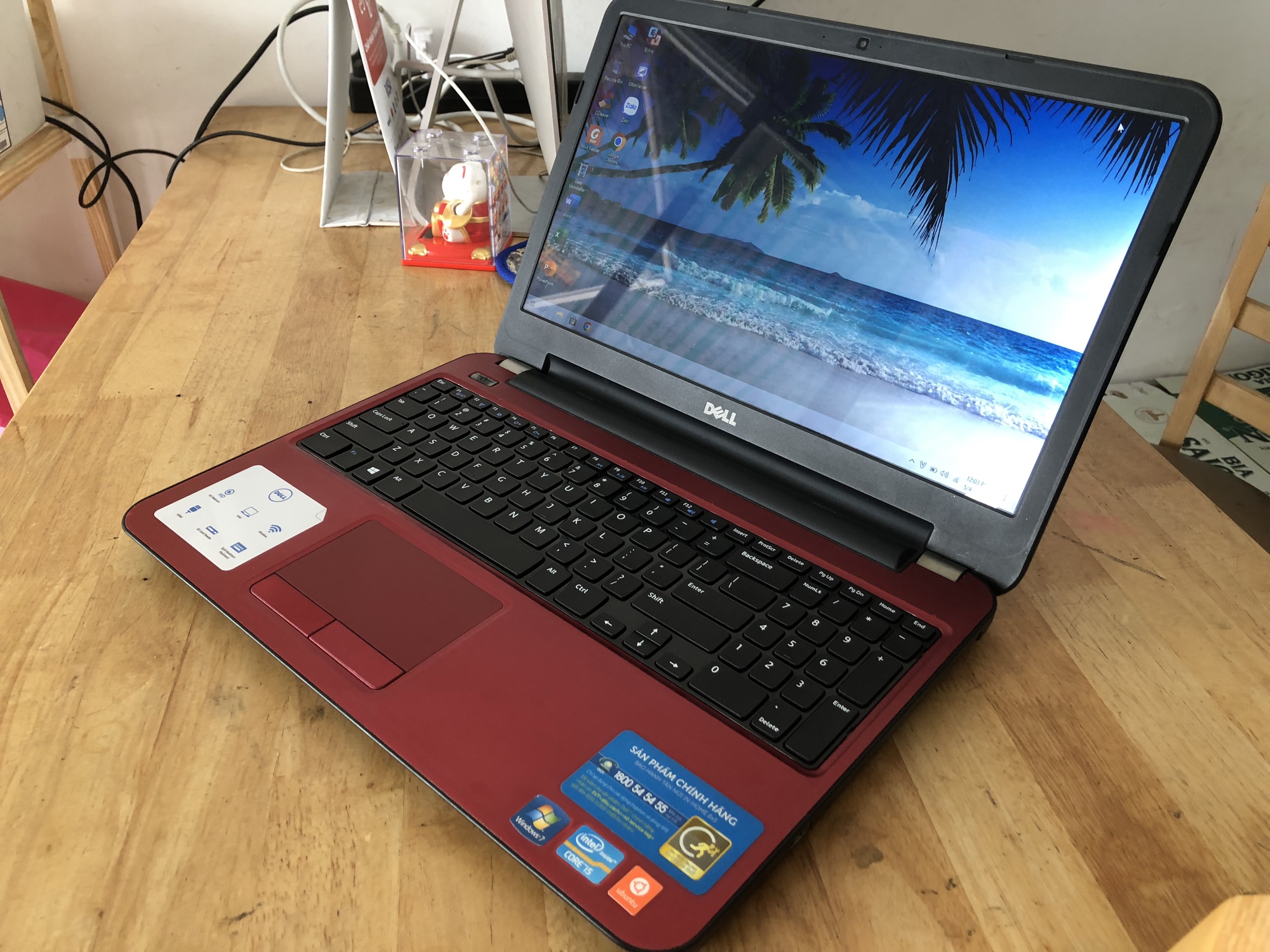 Laptop dell 5521 core i5 3337u ram 8g ssd 128g 15.6inch