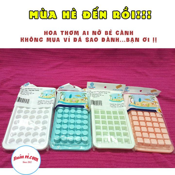 Khay làm đá, khuôn thạch rau câu 50 viên nhỏ (MS 6975/6976) nhựa Việt Nhật, vỉ đá làm khuôn kẹo dẻo