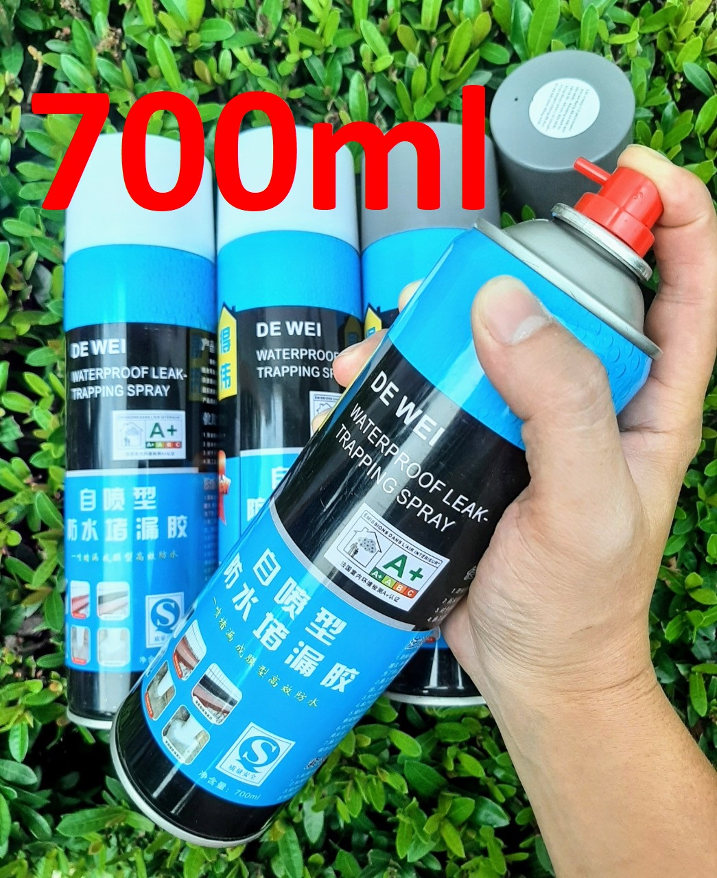( Loại Lớn ) Chai Xịt Chống Thấm Dột 700ml Cao Cấp DEWEI chống thấm mái, tường, kính v.v.