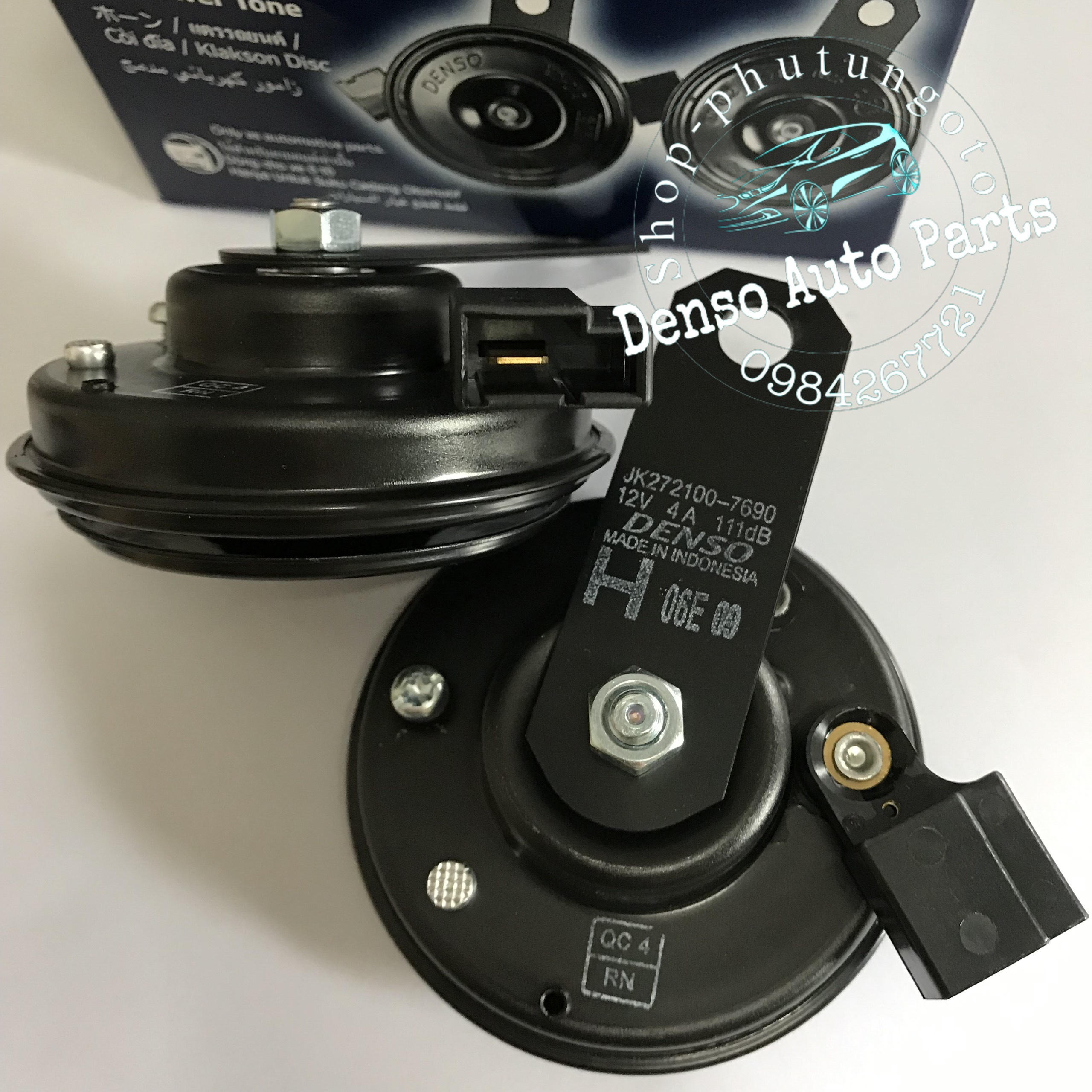 Còi đĩa chính hãng Denso 1 giắc 12V cao cấp thương hiệu đến từ Indonesia . Còi giắc zin theo xe Toyota