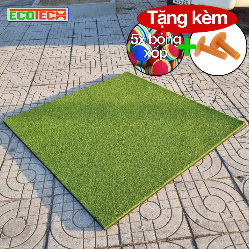 Thảm tập swing golf ECO-2D : dày dặn, Đàn hồi tốt, kèm tee cao su, đễ dàng luyện tập trong nhà hoặc ngoài trời.