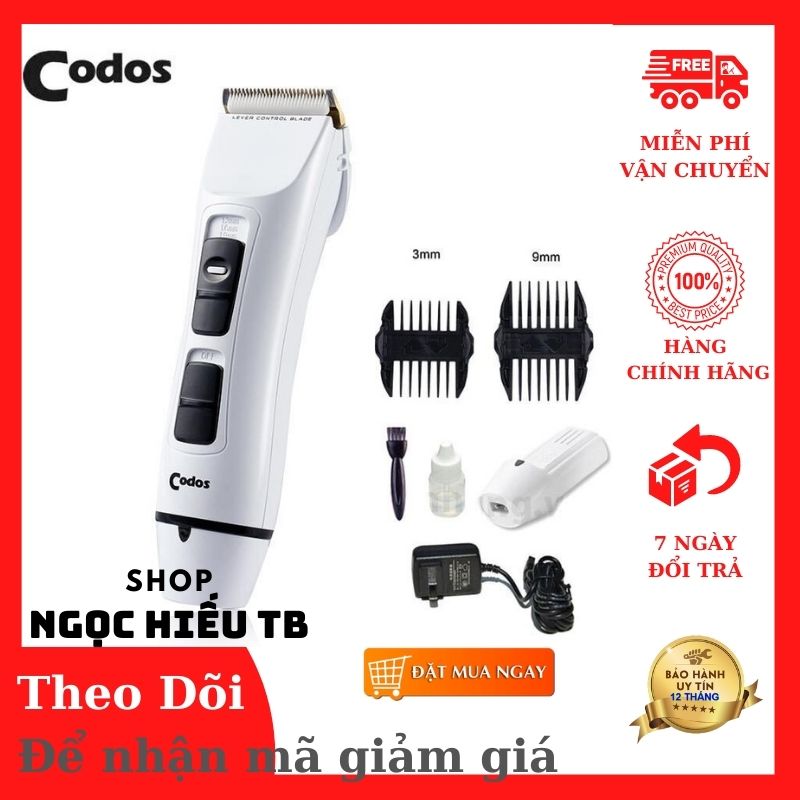 Tông đơ cắt tóc, tông đơ codos, máy chính hãng codos t6, lưỡi cắt sắc bén, thiết kế tinh tế - hàng loại 1 - bảo hành 12 tháng