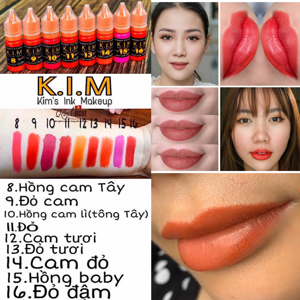 Mực Thiên Kim phun xăm Môi đậm chất - Mực Xăm Thiên Kim phun Môi đẹp 10ml - Mực Thiên Kim phun môi lên màu chuẩn tông