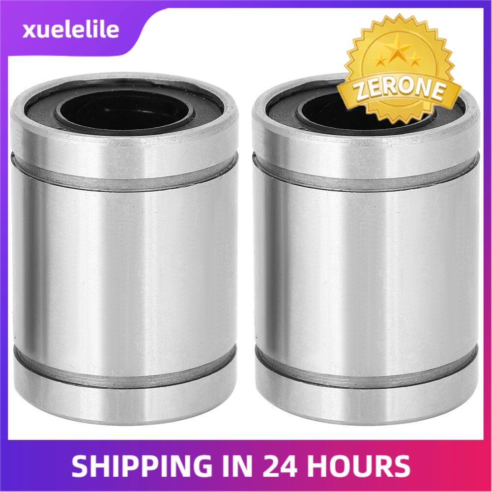 2Pcs Linear Motion Bearings Flange Extended Fast Rotating Speed Low Noise Bearing LM16UU