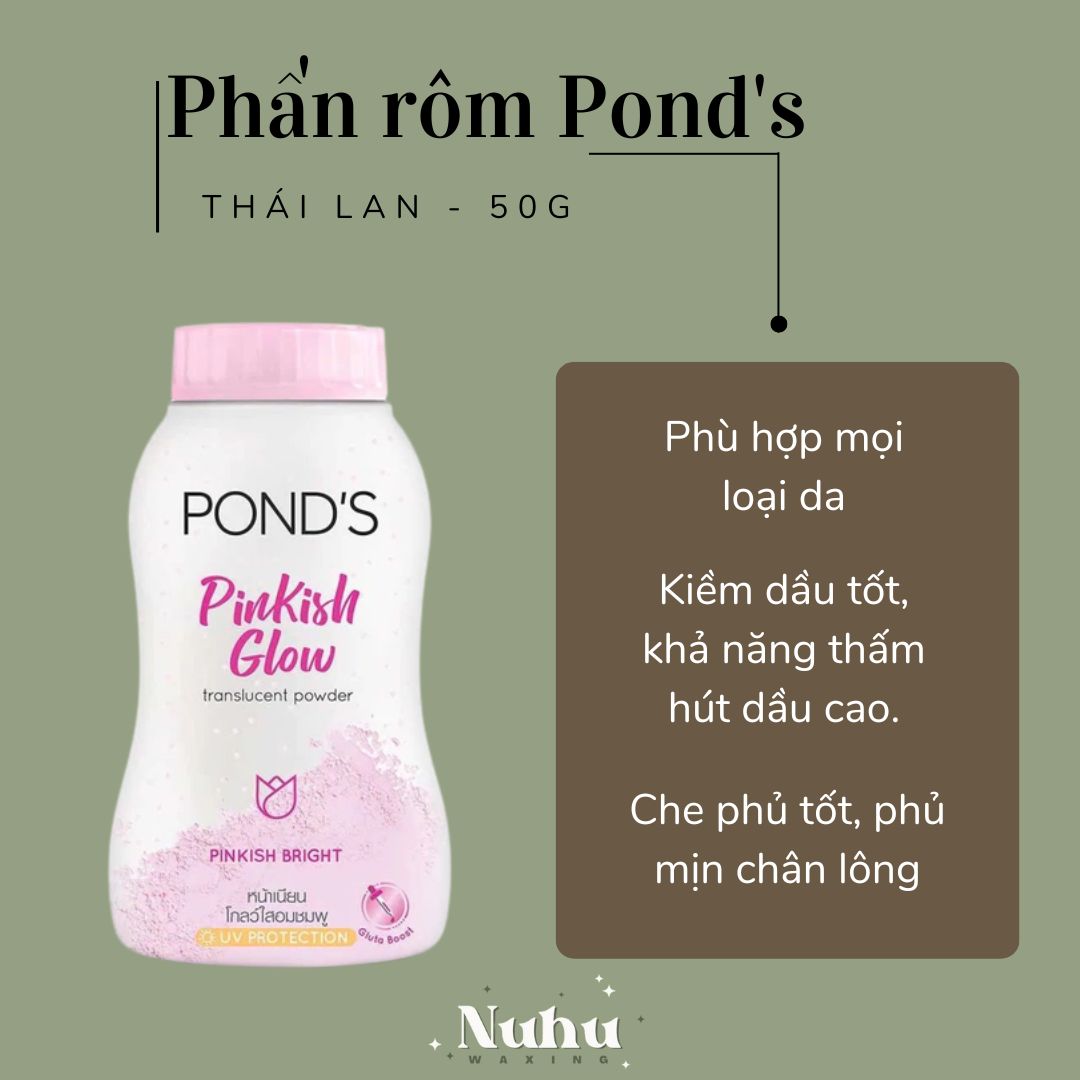 Phấn rôm Pond's Thái khối lượng 50g, kiềm dầu, che phủ khuyết điểm | Nuhuwaxing