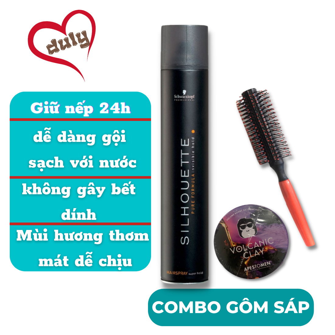 Sáp vuốt tóc nam volcanic clay keo vuốt tóc nam siêu cứng tạo kiểu tóc bồng đẹp gôm xịt tóc giữ nếp