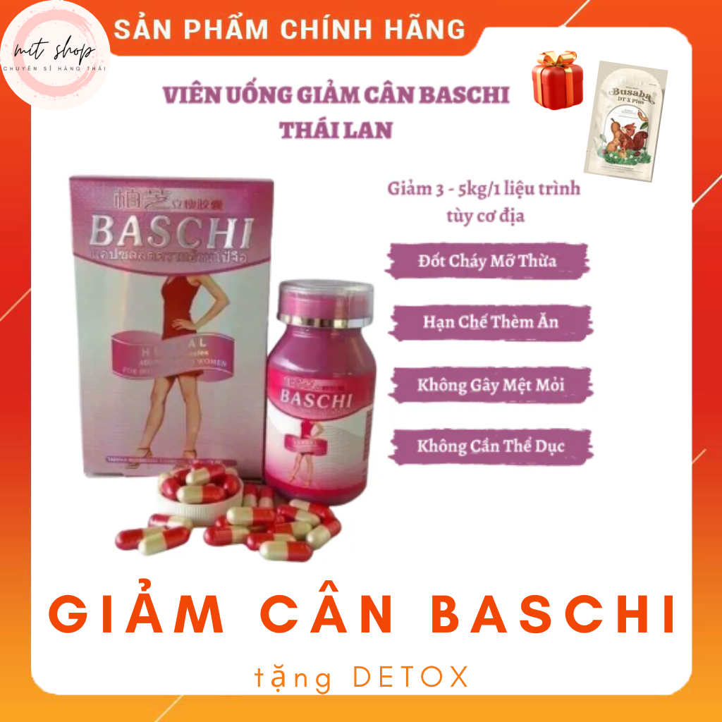 Giảm cân baschi hồng thái lan 40 viên - mít shop hàng thái