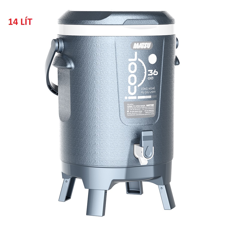 Bình đá I-Cool 14 lít Duy Tân /Bình giữ nhiệt đá, nóng có chân chính hãng/BÌnh đá cho xưởng, xí nghiệp, văn phòng