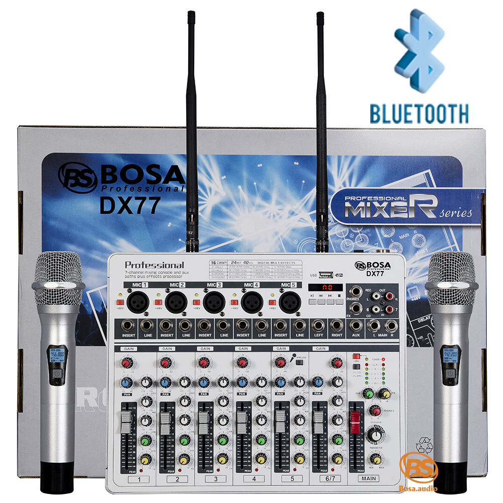 Mixer micro Bosa DX77 tặng dây canon miễn phí vận chuyển
