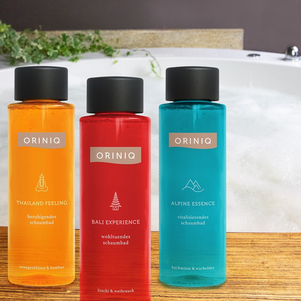 Chai tắm bồn tạo bọt oriniq - hàng đức