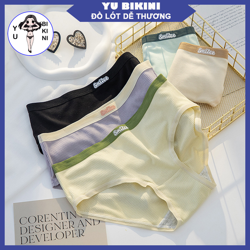 Quần Lót Nữ - Quần Lót Cotton Tăm Mềm Mại Co Giãn Cạp Chữ Smiles J01- quần lót của nữ,quần lót,quần lót nữ cao cấp,quần lót nữ sexy,quần lot nữ,quần lót ren nữ,quần lót ren,quần lót ren nữ sexy,đồ lót nữ,quan lot,quần chíp nữ