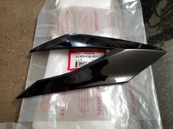 tai thỏ gắn xe Sonic màu đen bóng bên trái