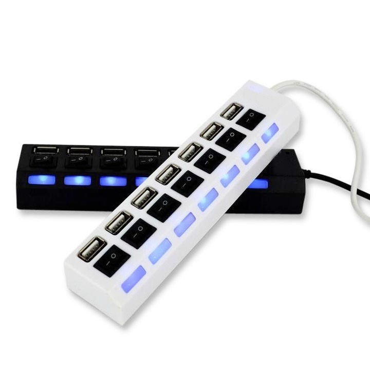Hub chia 7 cổng usb có công tấc