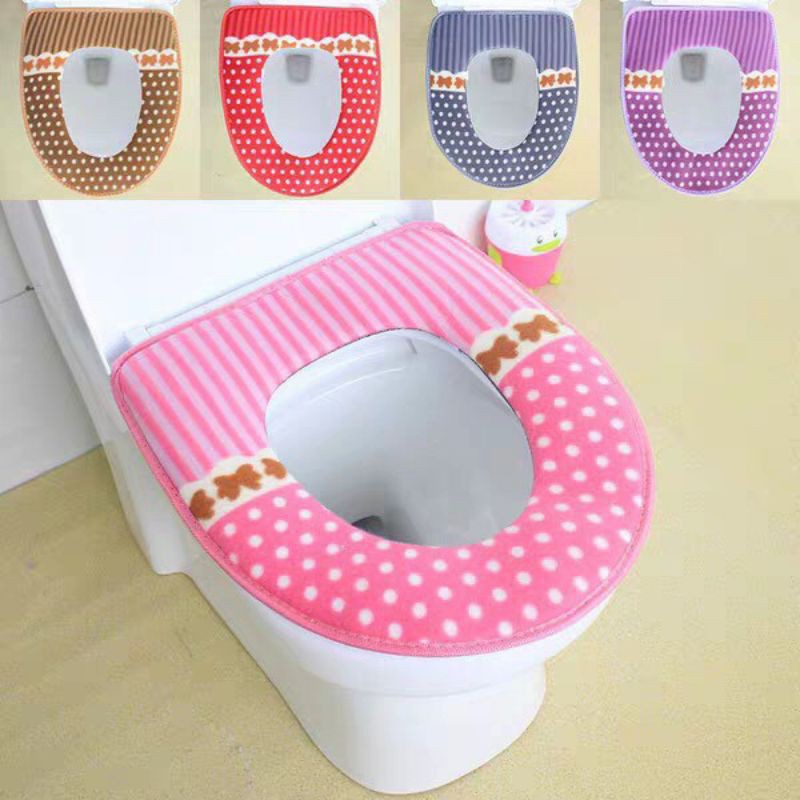Miếng lót bồn cầu, Đệm lót bồn cầu, Bệ lót bồn cầu nỉ mùa đông, Miếng lót nỉ bồn cầu