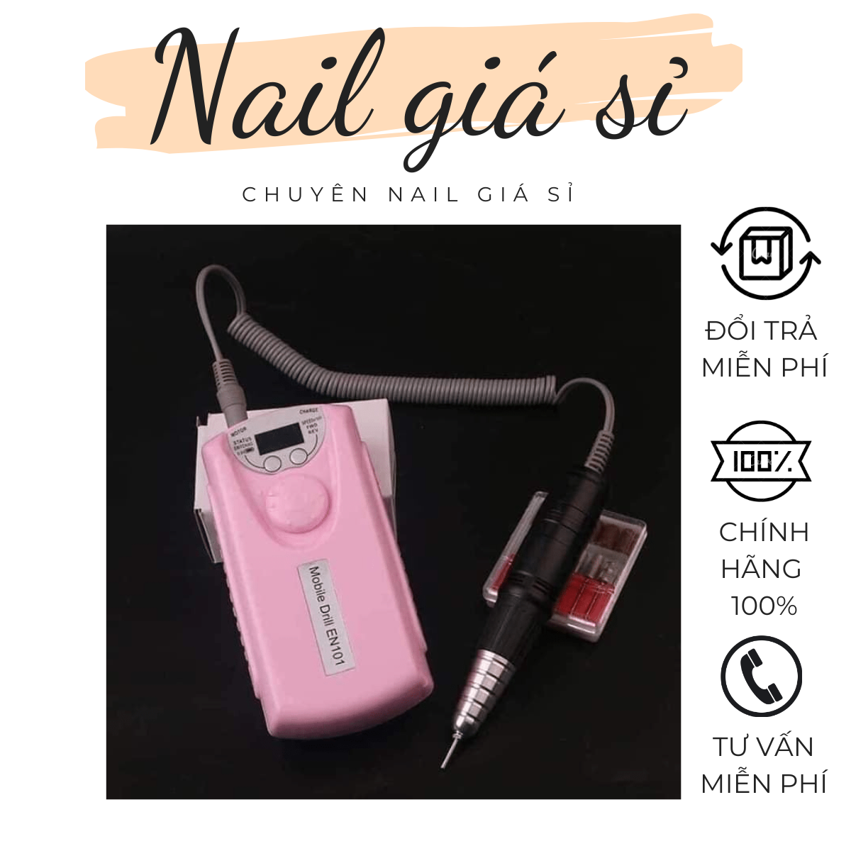 Máy mài móng tích điện en101 chính hãng