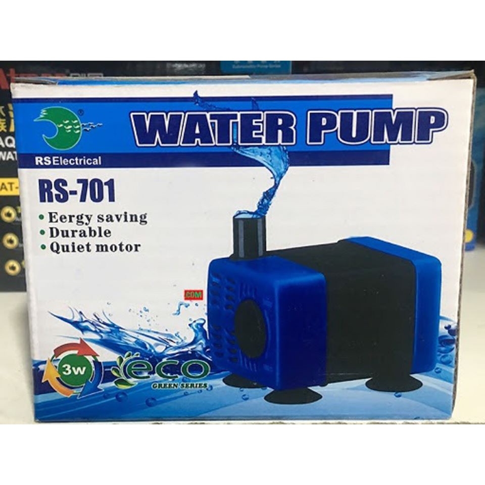Máy bơm bể cá mini RS 701, 3W, đẩy cao 50cm