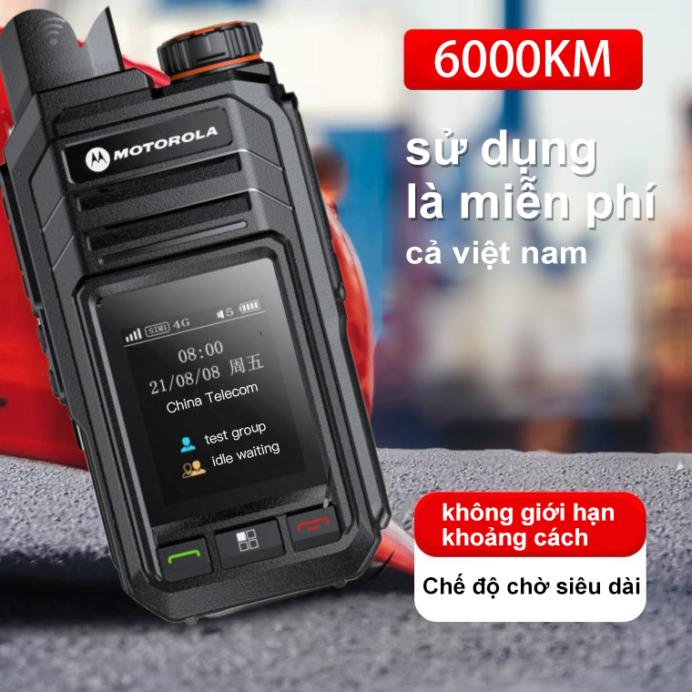 Bộ đàm motorola r800 không giới hạn khoảng cách liên lạc nội bộ thời gian chờ dài di động hơn 5000 km bộ đàm 4g 5g