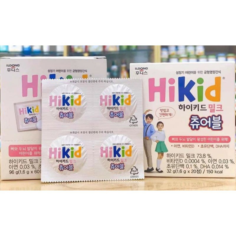 Sữa hikid viên dạng kẹo cực bổ dưỡng