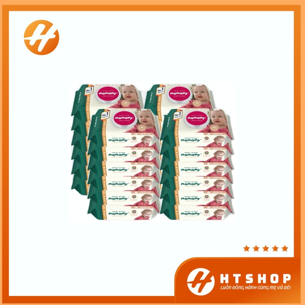 (COMBO 10 Gói) Khăn Giấy Ướt Mamamy 100 Tờ Siêu Mềm, An Toàn Cho Bé - Việt Nam