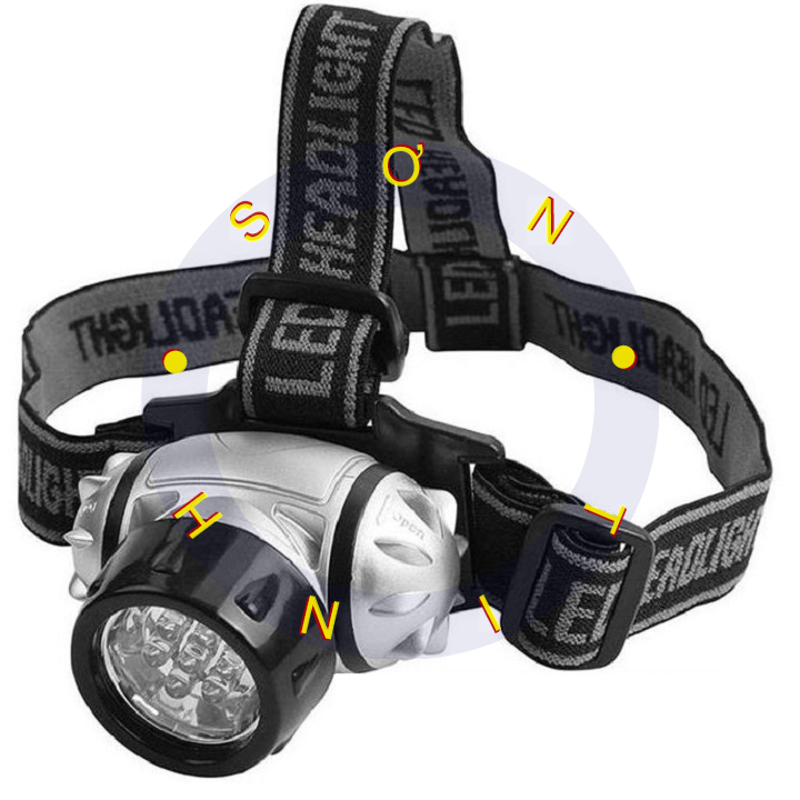Tolsen đèn đội đầu đèn soi chiếu xa 7 led 50lumens 60011