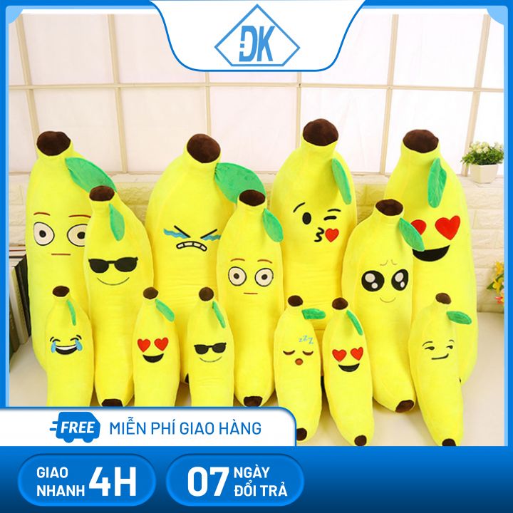 Gối ôm trái chuối size 60cm siêu cute Đăng Khoa 79 - gấu bông cho bé - gấu bông cute - gối ôm cho bé, gối ôm trái cây hình thú