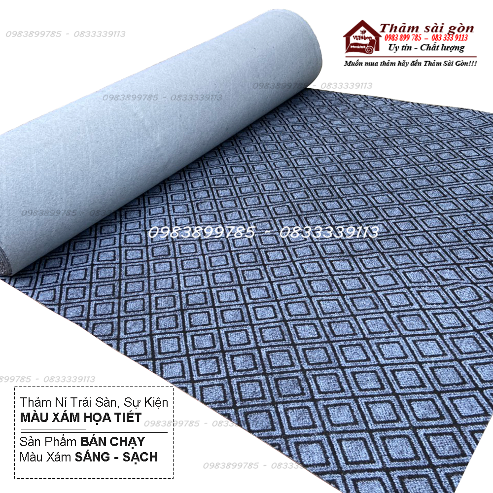 THẢM NỈ HOA VĂN [ KHỔ 2M X 0.5]