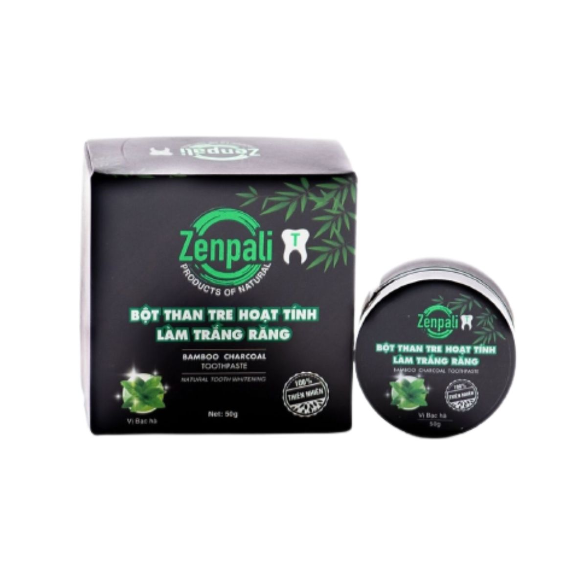 Zenpali Bột Than Tre Hoạt Tính Trắng Răng