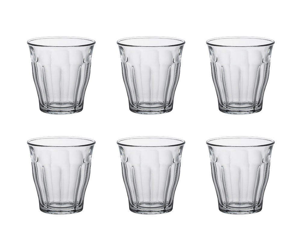 Bộ 6 ly D1023A Duralex - Picardie Trong Clear 90ml Thủy tinh cường lực cao cấp Pháp