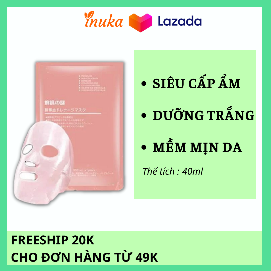 [HCM]Mặt nạ nhau thai cừu tế bào gốc nhật bản Inuka mặt nạ giấy mặt nạ dưỡng da trắng collagen mặt nạ nội địa trung dưỡng ẩm có thể thay thế mặt nạ dưỡng da Hàn Quốc. Mặt nạ nhau thai cừu 20ml inuka.store