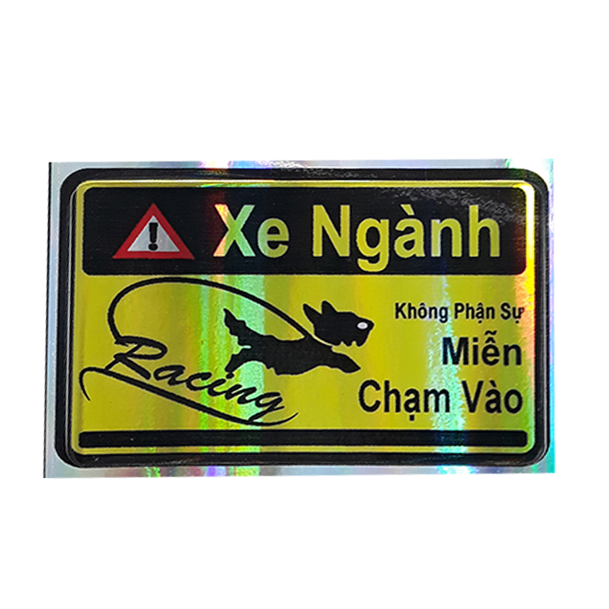 Tem XE NGÀNH màu vàng óng 7 màu tem decal dán xe máy, ô tô, dán balo, bàn học, đồ vật