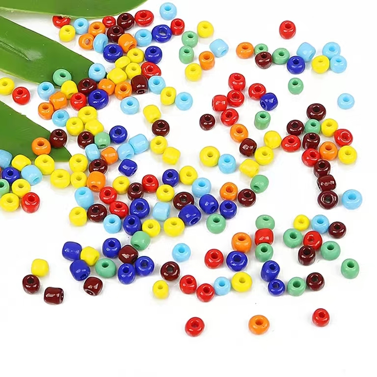 50gr hạt cườm mix màu 2mm-4mm đính kết quần áo, làm vòng tay