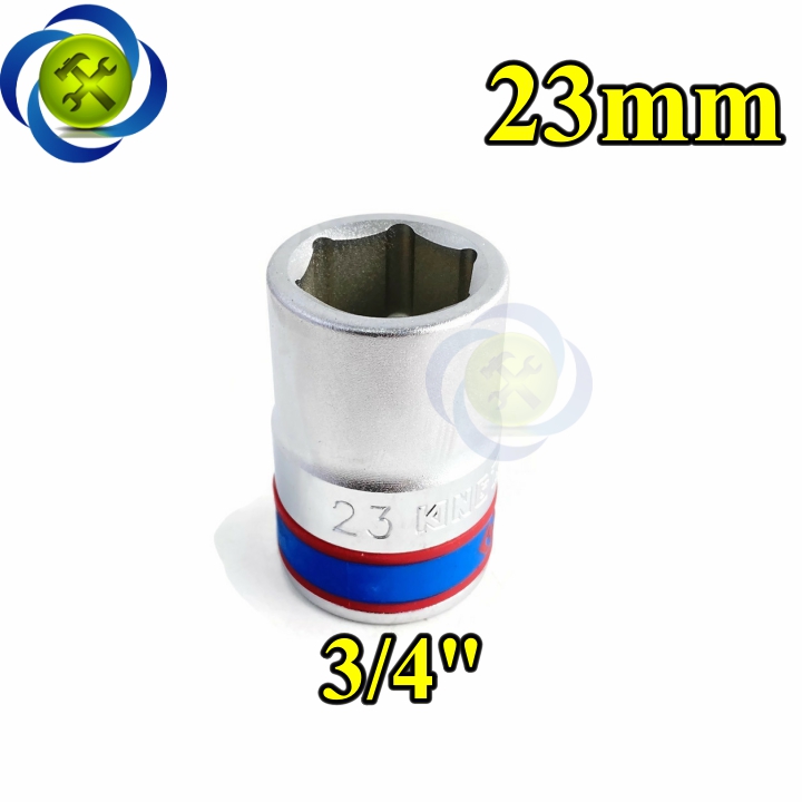 Tuýp 23mm loại 3/4 kingtony 633523m loại ngắn 6 cạnh màu trắng