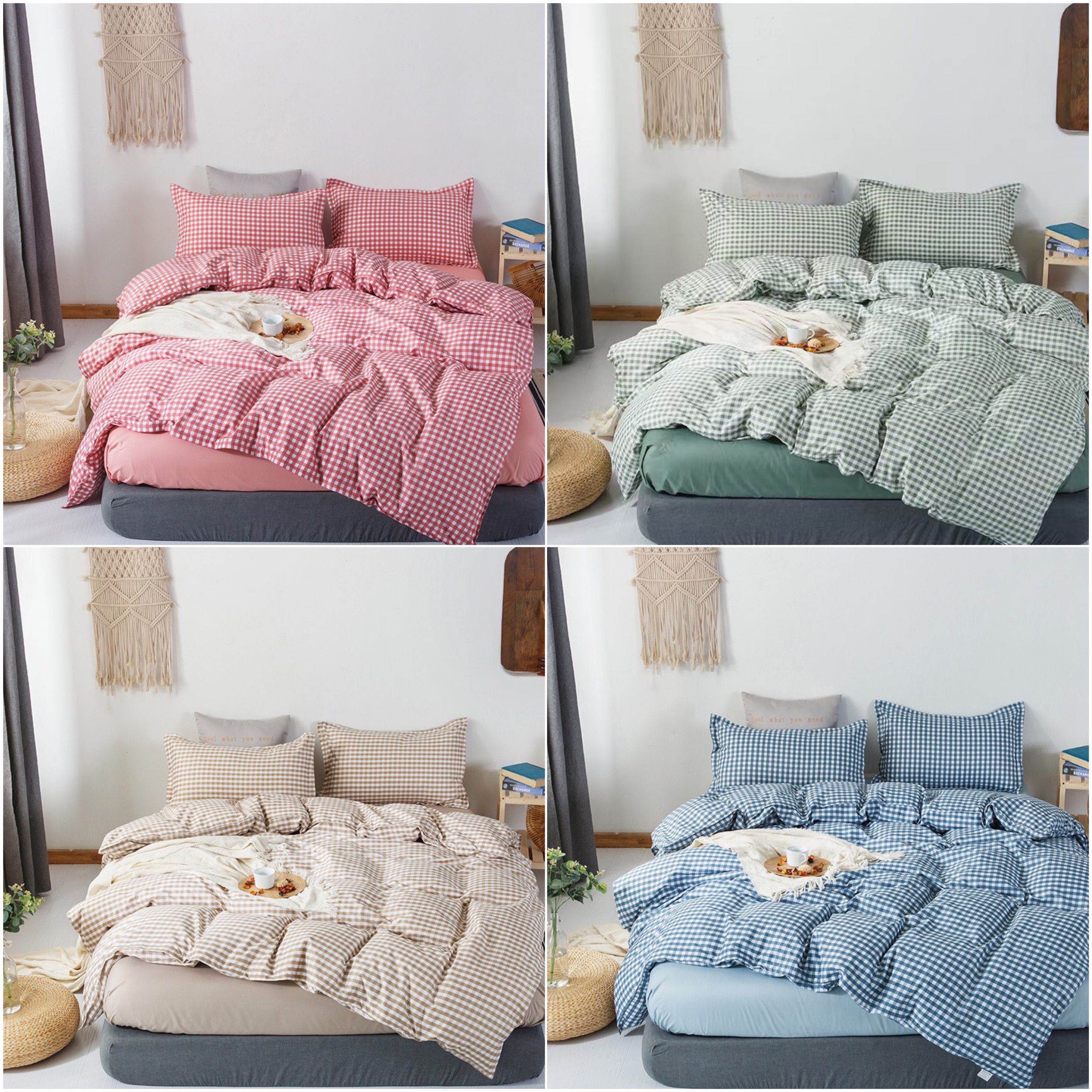 Bộ Chăn Ga Gối Cotton PL Kẻ Tăm NVC Bedding Đủ Kích Thước 1m2 , 1m4 , 1m6 , 1m8 , 2m , 2m2