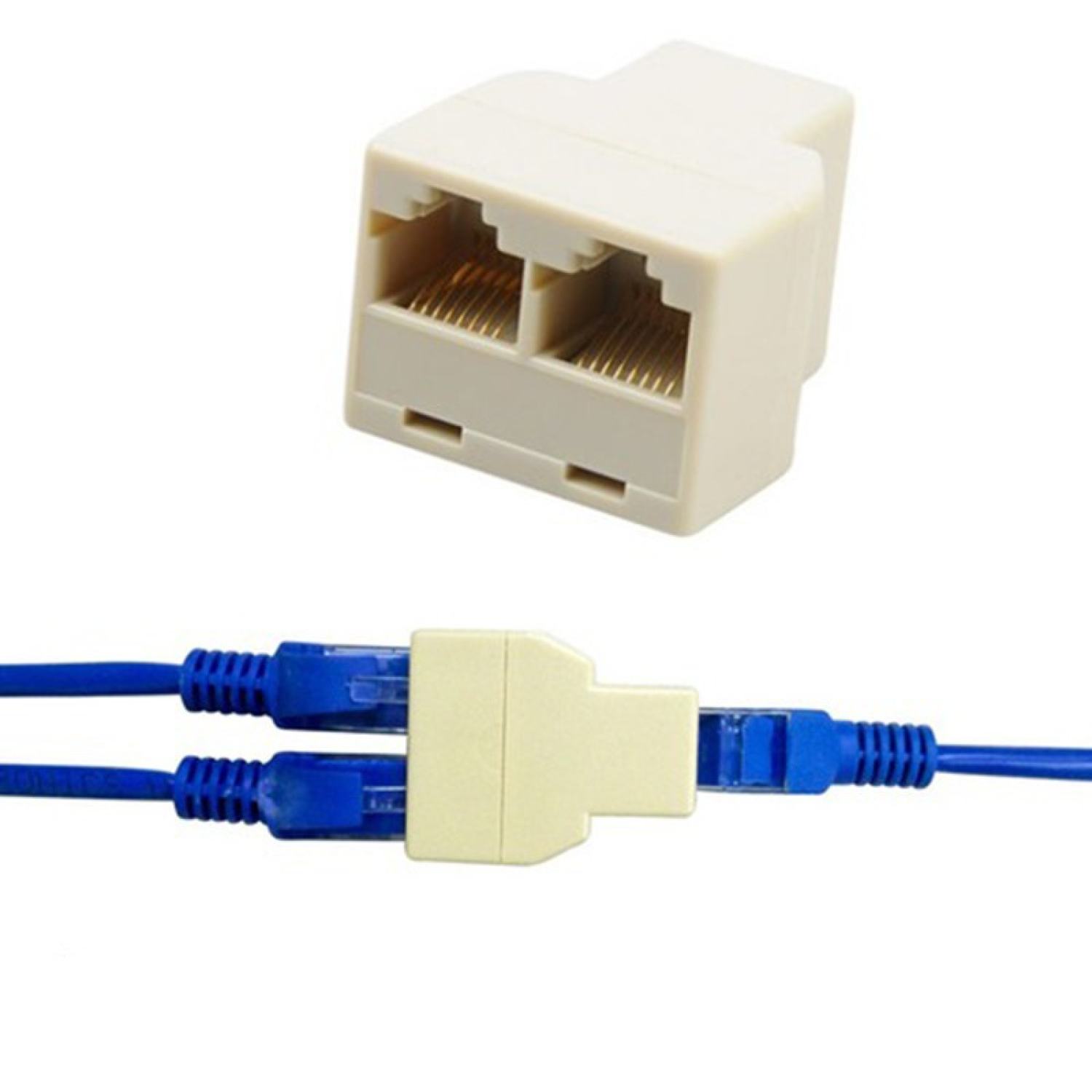 Đầu chia dây cáp mạng internet / lan 1 ra 2 chuẩn rj45