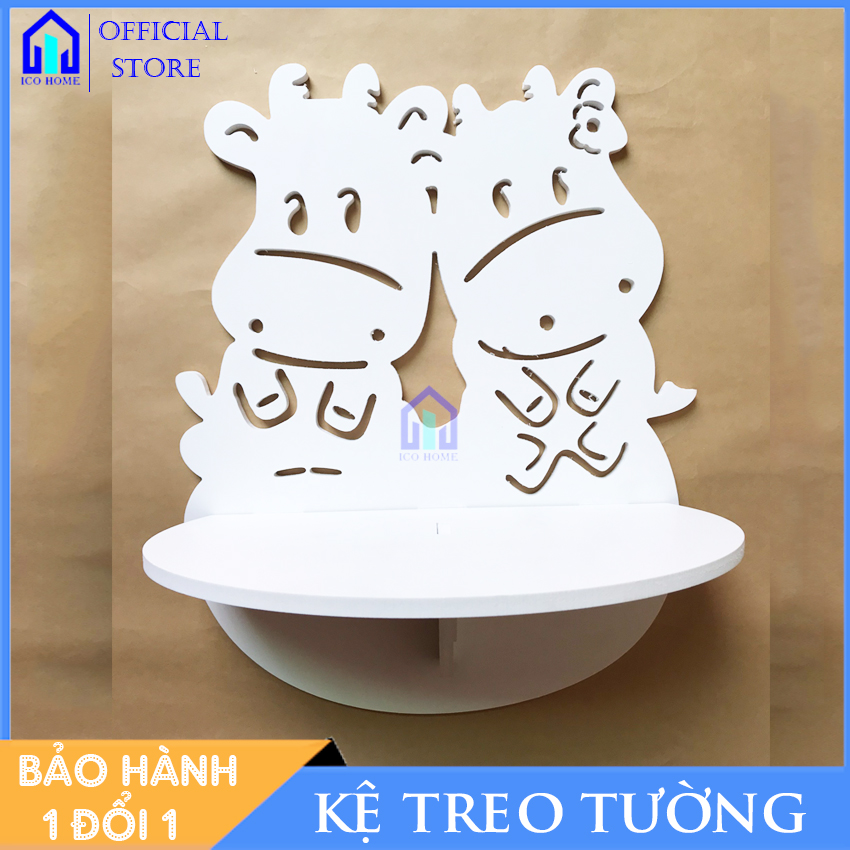Kệ treo tường trang trí thiết kế hình thú cực xinh - ICO HOME