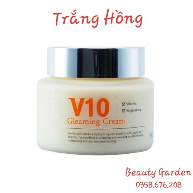 Kem dưỡng trắng da giảm nám tàn nhang v10 skinaz