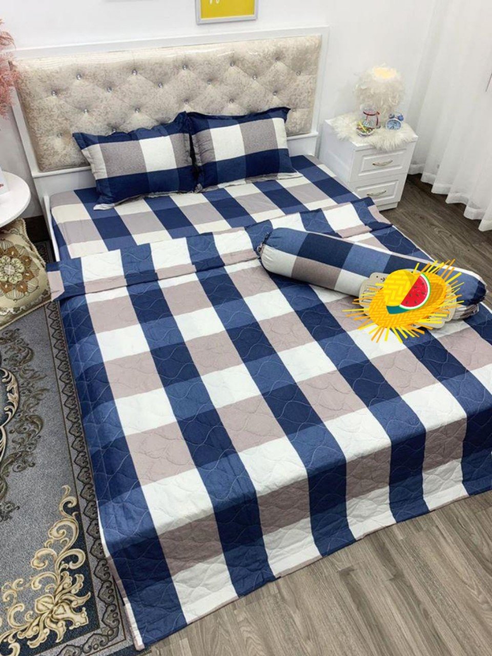 Ga trải giường,Drap ga giường,ga bọc đệm mẫu Kẻ karo 4 màu