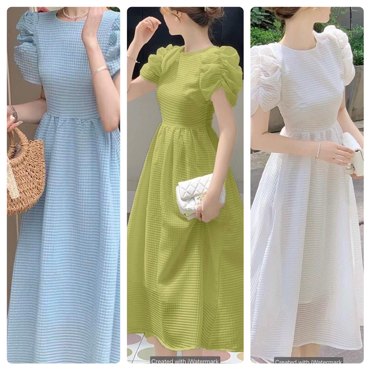 Đầm dự tiệc dáng xòe tay dúng hàng cao cấp