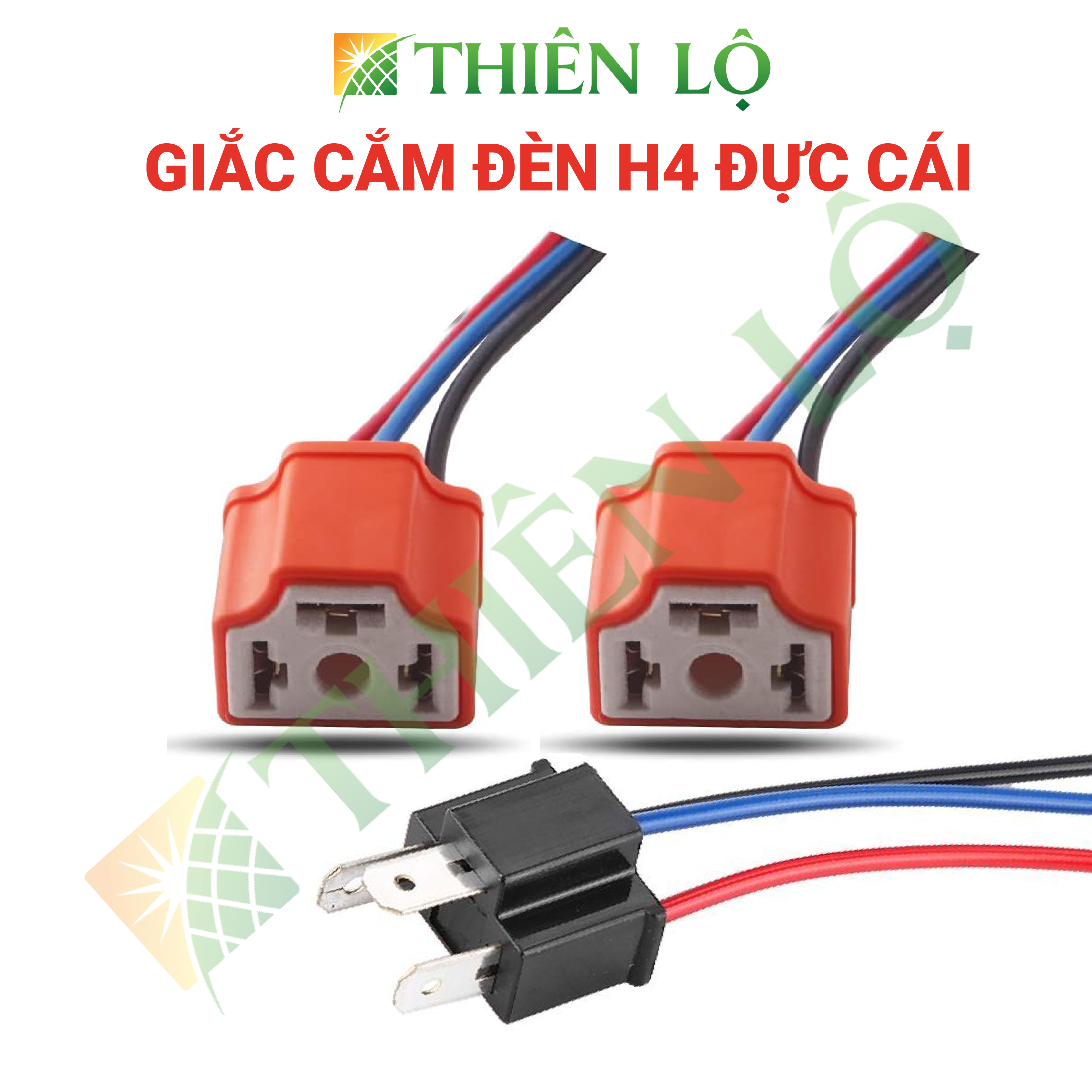 Đuôi chui đèn pha chân h4 đui rơ-le 3 chân cho ô tô xe máy cao cấp của thiên lộ