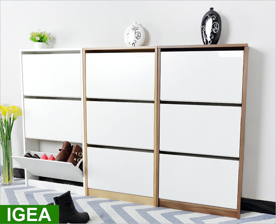 Tủ giày thông minh tiết kiệm không gian 3 cánh trắng -GP20